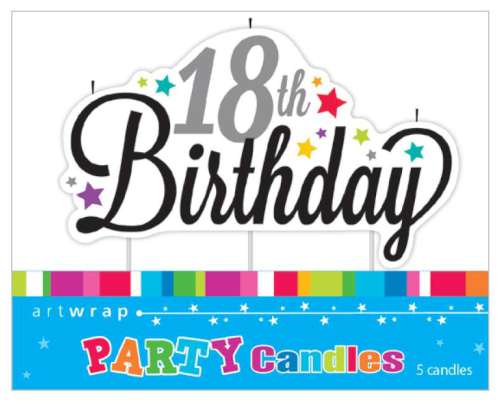 18th Birthday Candle - Click Image to Close